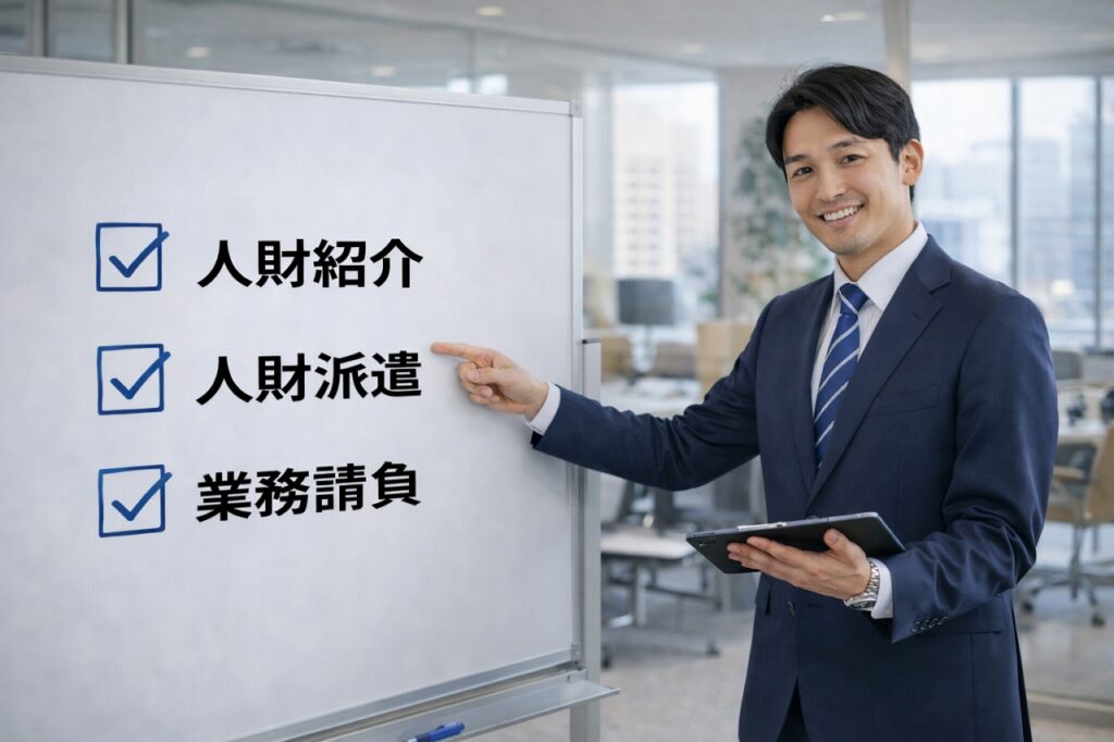 ホワイトボード　ビジネスマン