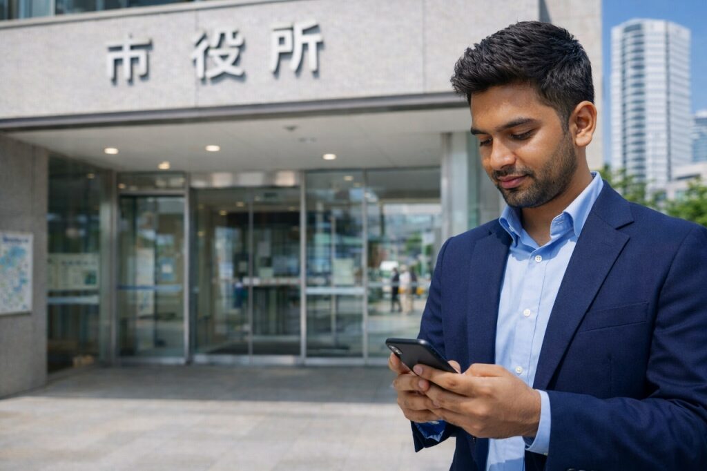 市役所　男性