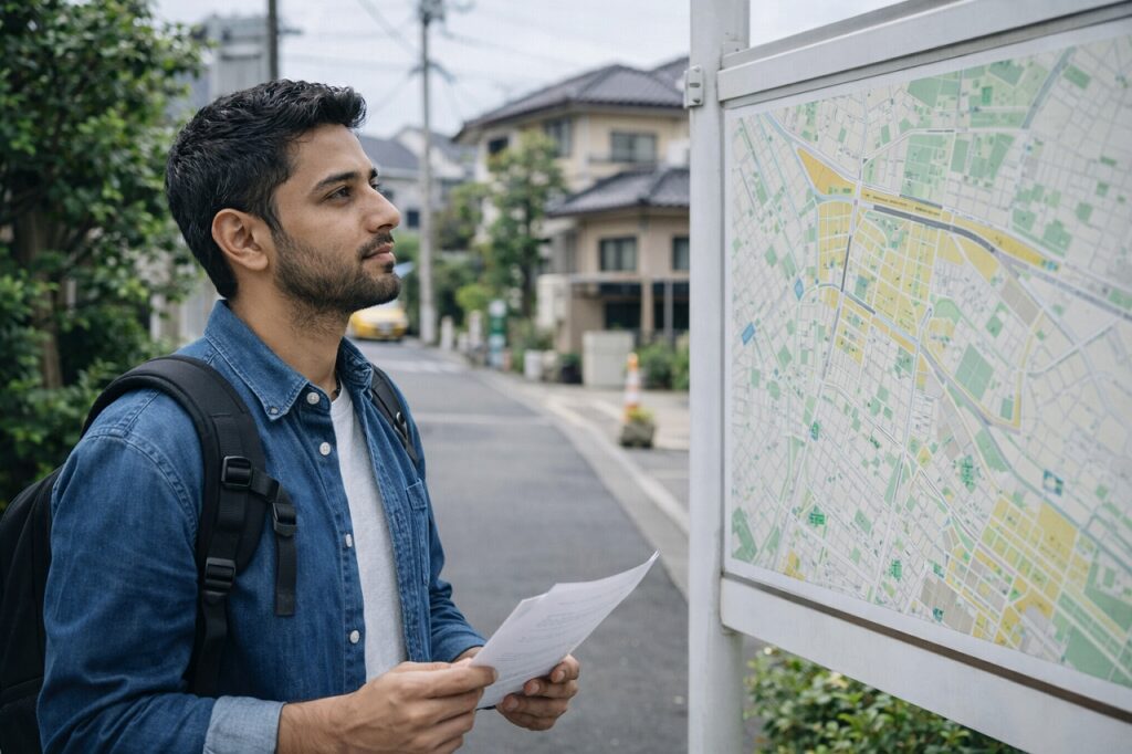 避難地図　男性