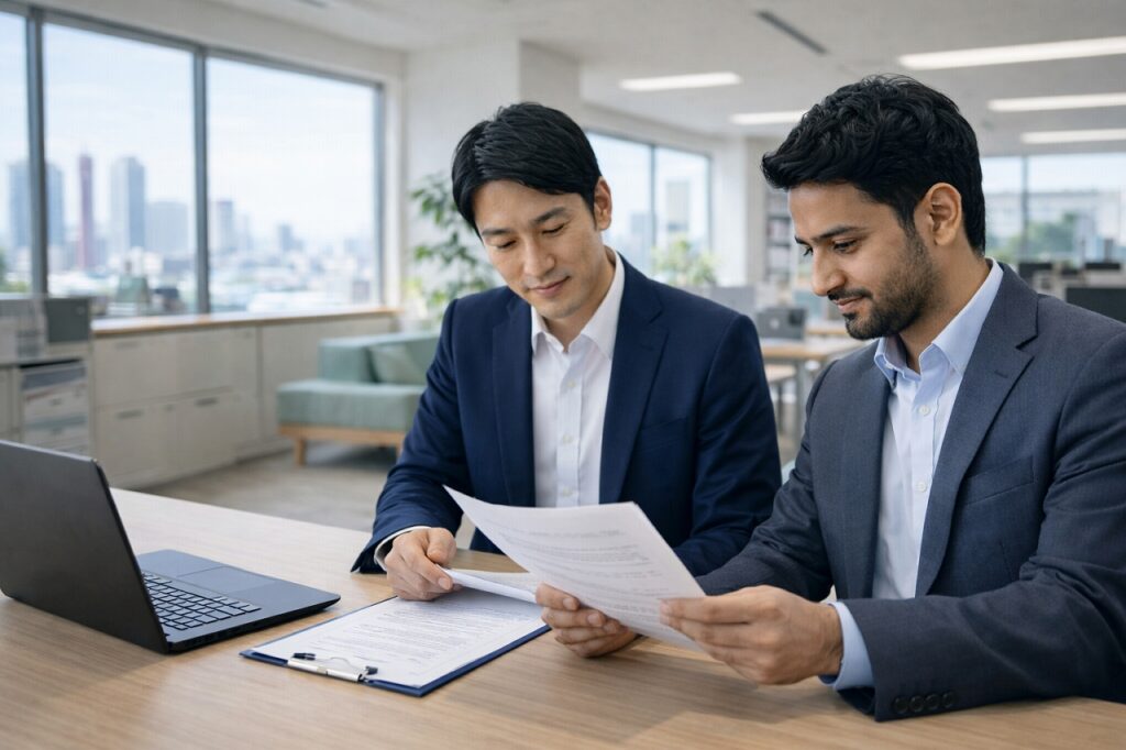 打ち合わせ 会社 ビジネスマン